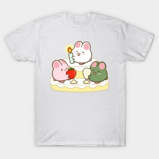 Bunnies Christmas Cake T-Shirt